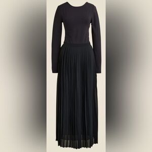 J. Crew Black Long Sleeve Dress